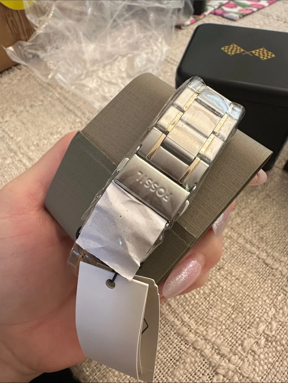 Fossil Silver and Gold Two-Tone Chronograph Watch